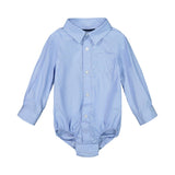 Infant Boy Blue Chambray Button-down Shirtzie™