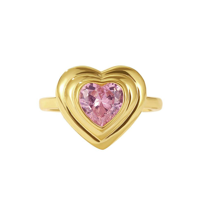 RETRO HEART RING