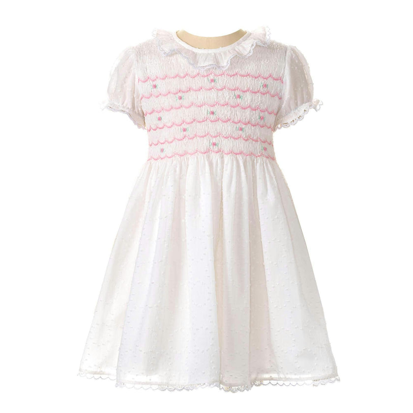 Swiss Dot Hand-Smocked Dress