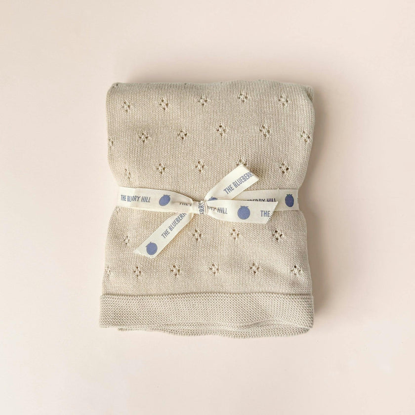 Pique Blanket and Bunny Lovey Gift Set - Birch
