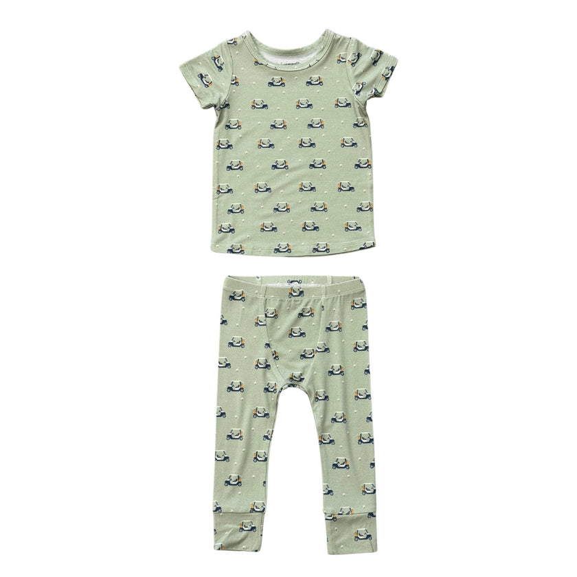 Boys Short Sleeve Lounge Set in Golf Cart