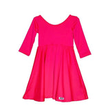 Twirly Dress in Neon Pink