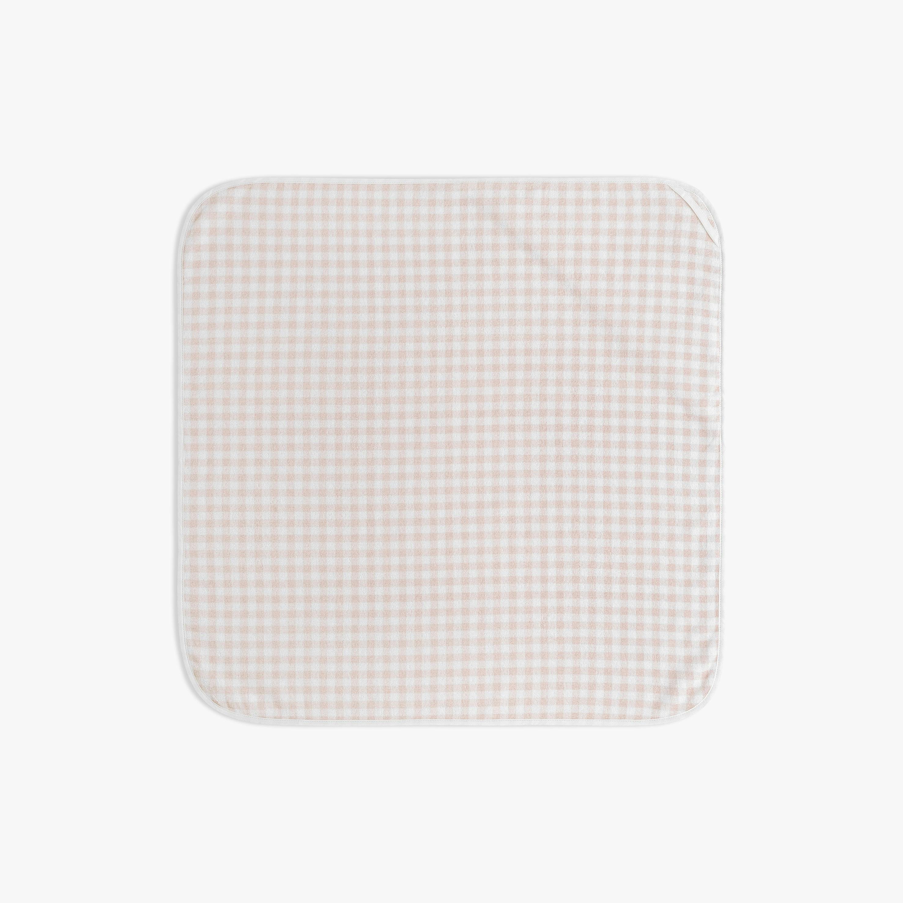 Picnic Gingham Baby Hooded Towel - Pink