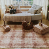 Washable Rug Tartan Rose, Pink