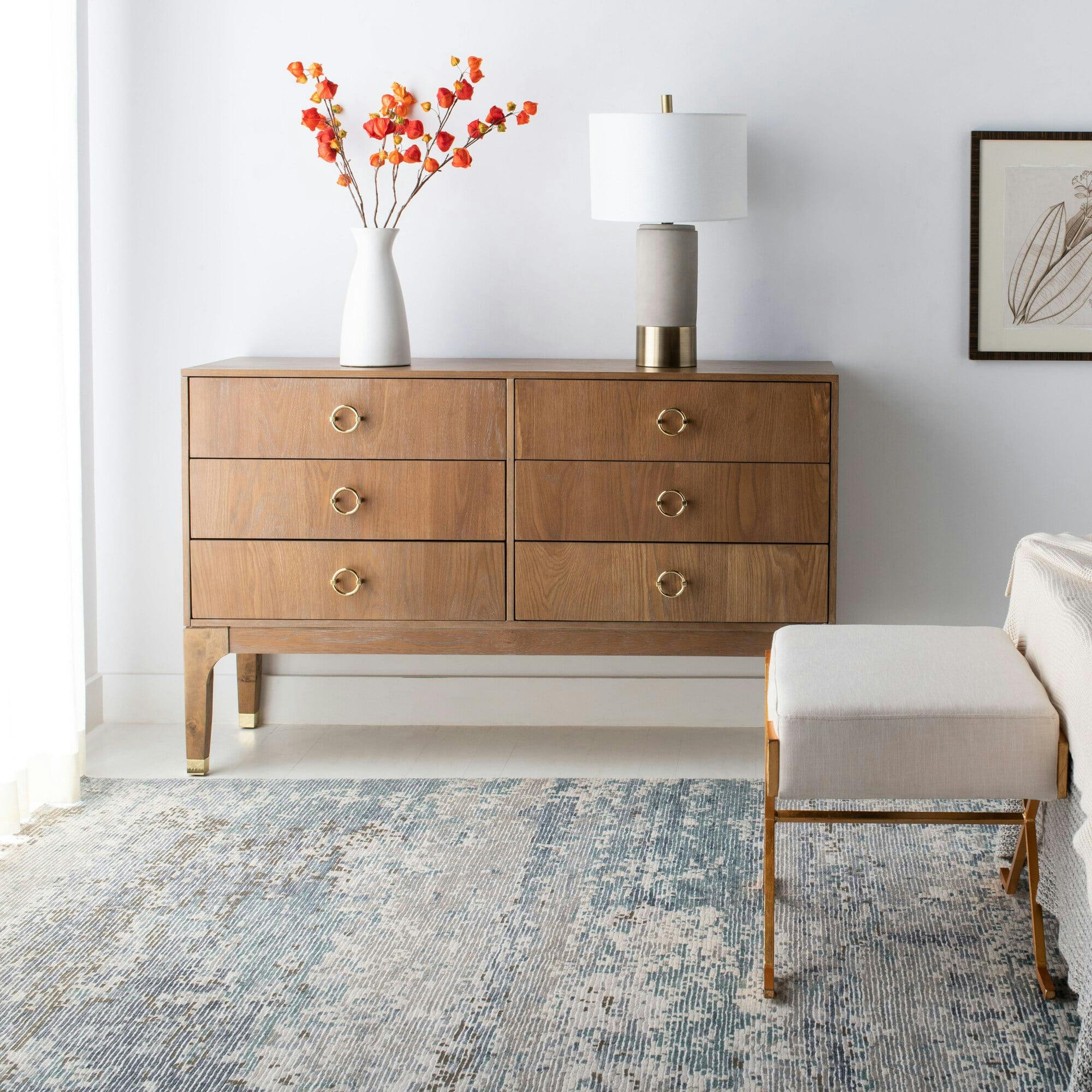 Lorna 6 Drawer Contemporary Dresser