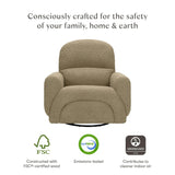 Babyletto Rainbow Recliner and Swivel Glider in Teddy Loop