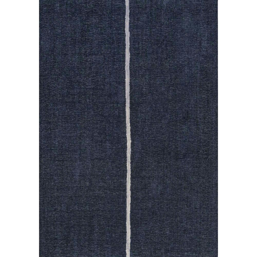 Linja Solid Centre Stripe Machine-washable Area Rug