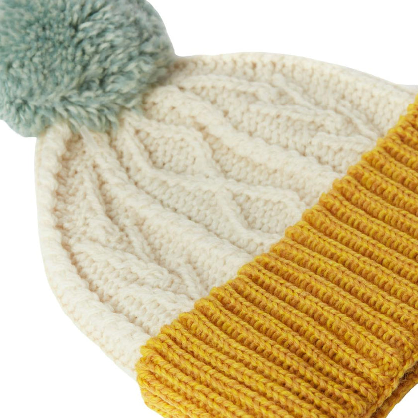 Finchley Merino Bobble Hat - Mustard