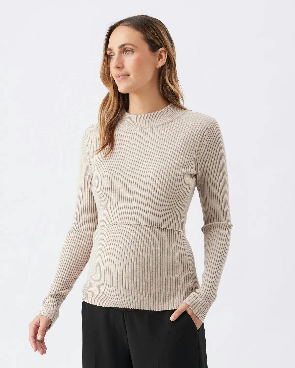 Lift Up Nursing Knit  Stone