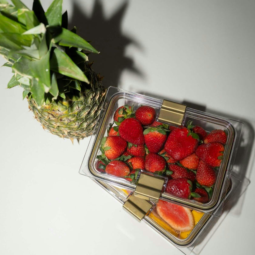 Stackable, Microwave + Dishwasher Safe Food Container Set, 4 Set