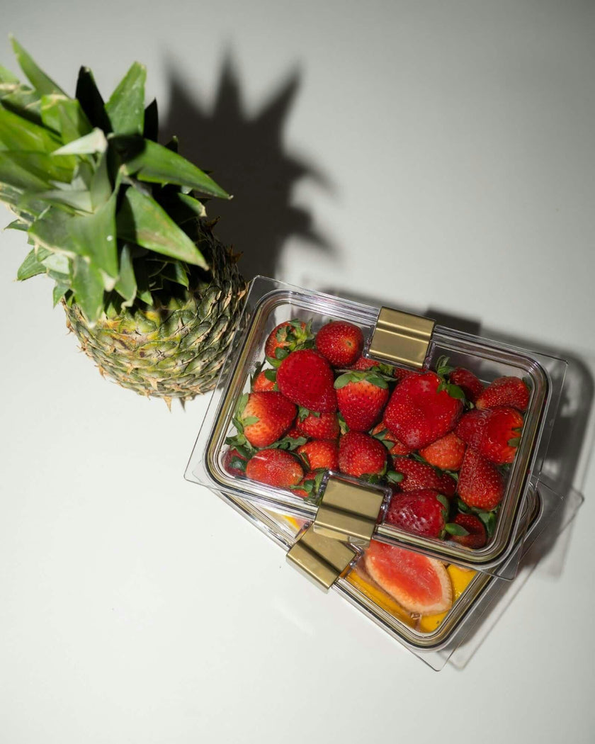 Stackable, Microwave + Dishwasher Safe Food Container Set, 4 Set