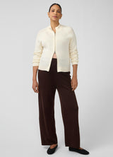 Funnel Neck Raglan Knit Maternity Cardigan