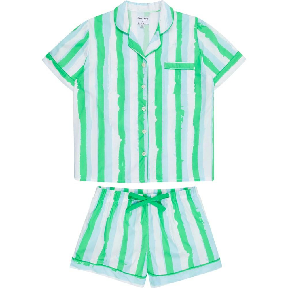 Women's Drawbertson Wild Stripes Short PJ Set - Organic Cotton Poplin