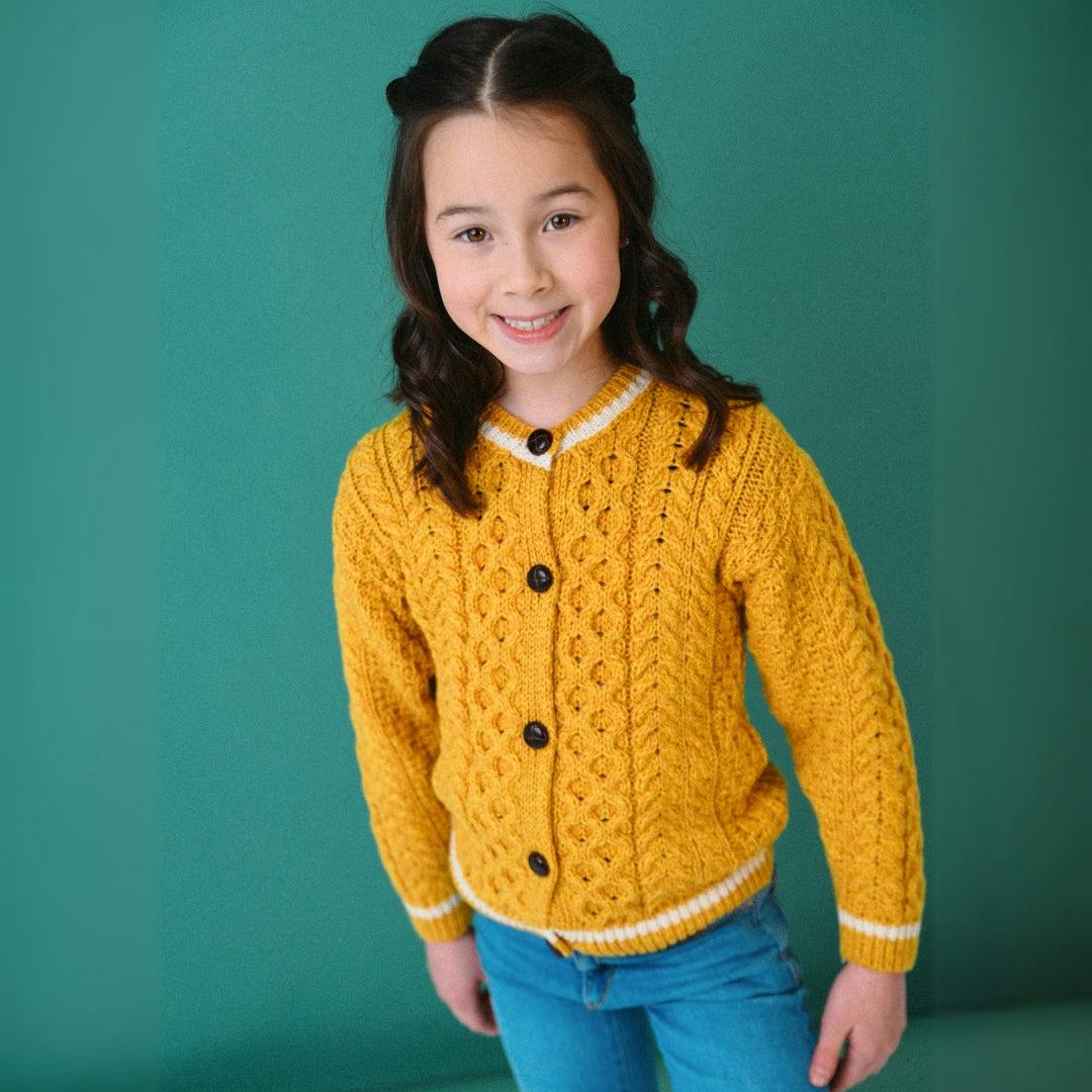 London Days Merino Cardigan, Sunshine Yellow