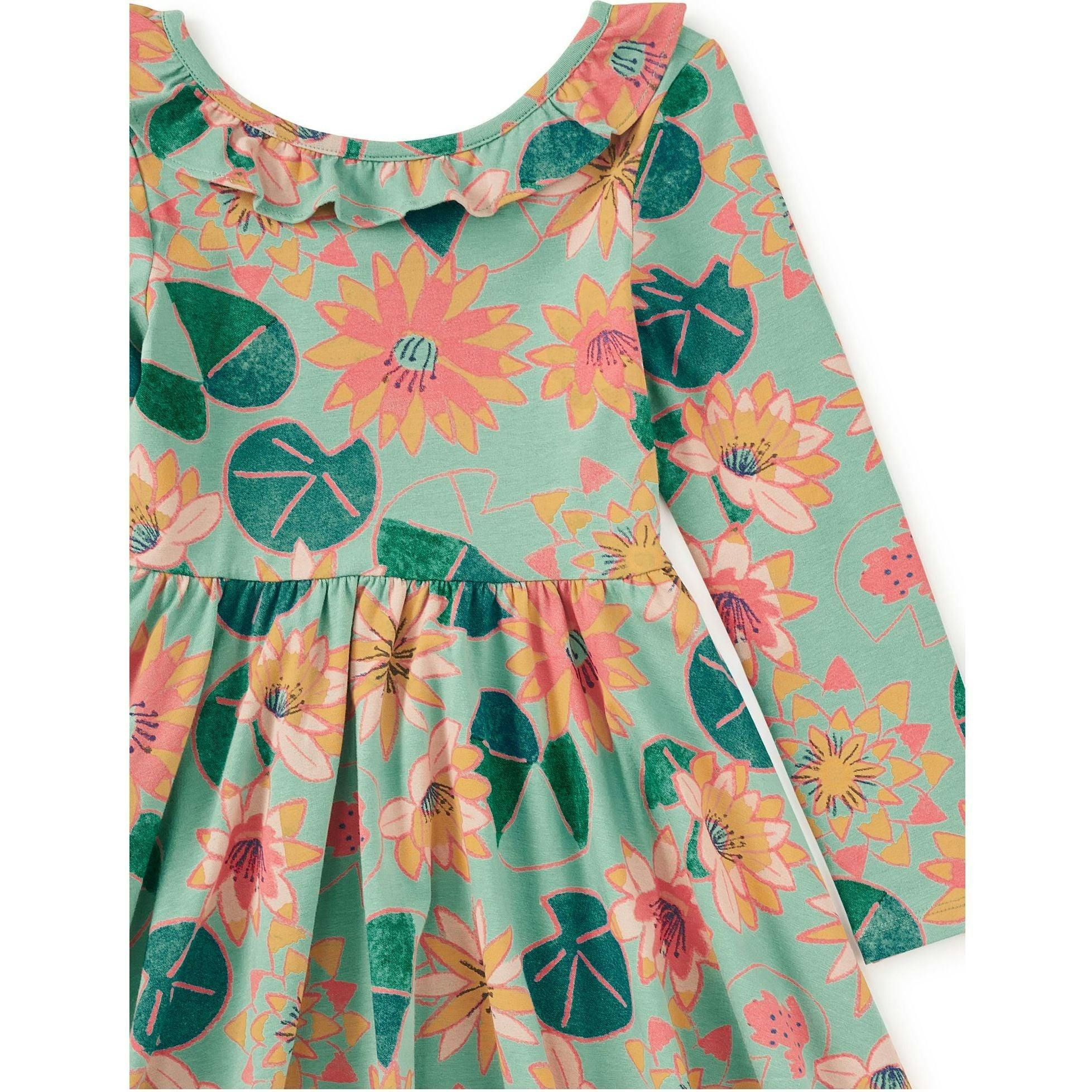 Ruffle Collar Ballet Dress, Green