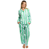 Women's Drawbertson Wild Stripes Long PJ Set - Organic Cotton Poplin