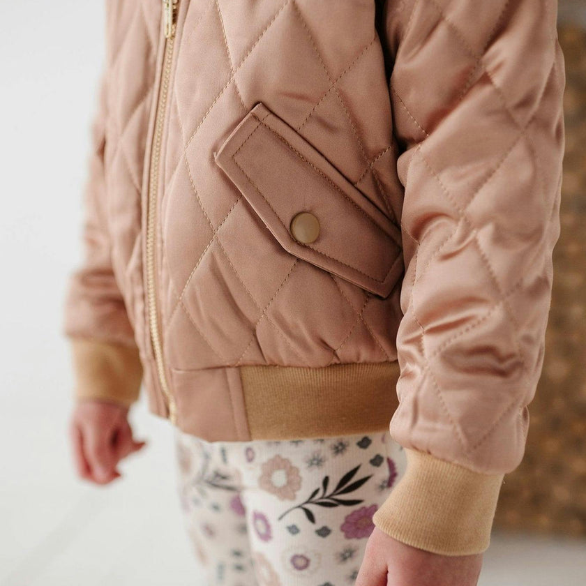 Girls Bomber Jacket in Desert