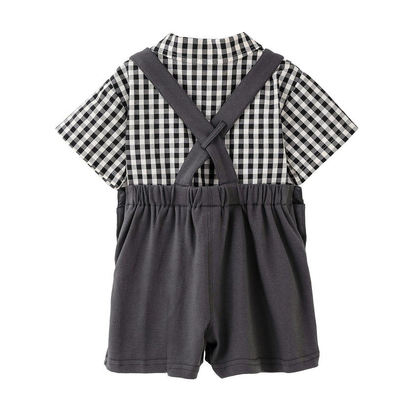 Gray Check Bow Set