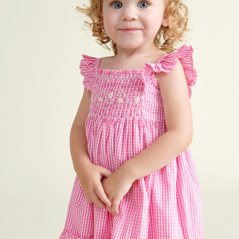Hand-Smocked Baby Sun Dress Alba