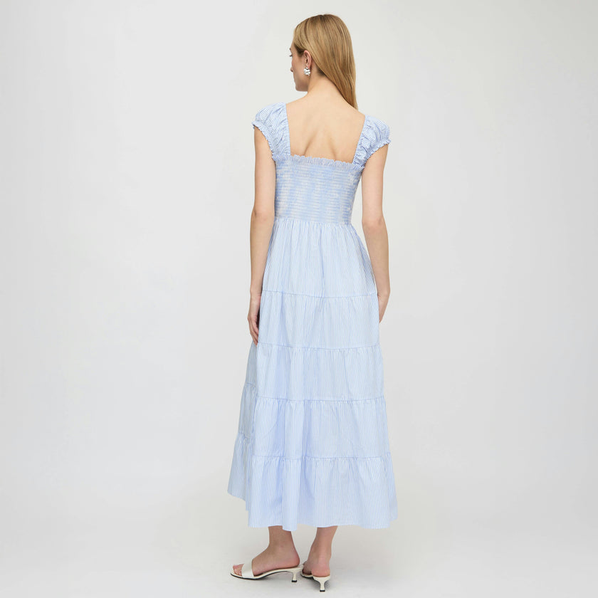 The Stella Nap Dress - Blue/White Stripe