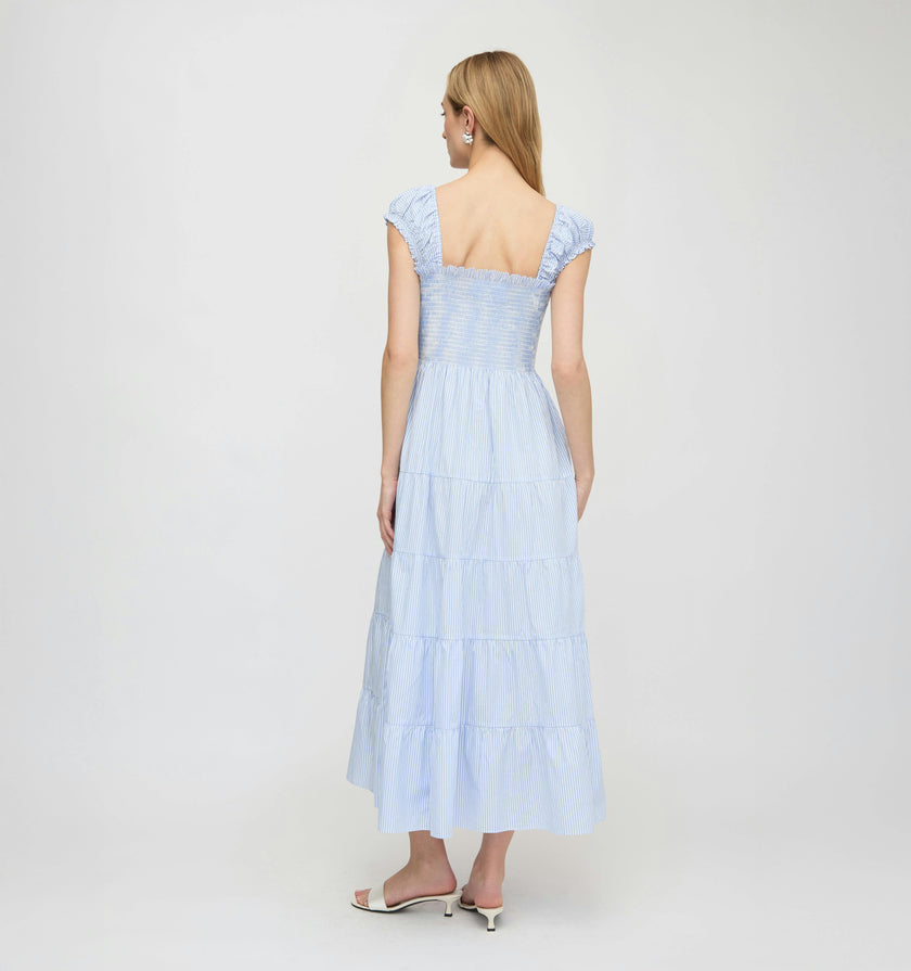 The Stella Nap Dress - Blue/White Stripe
