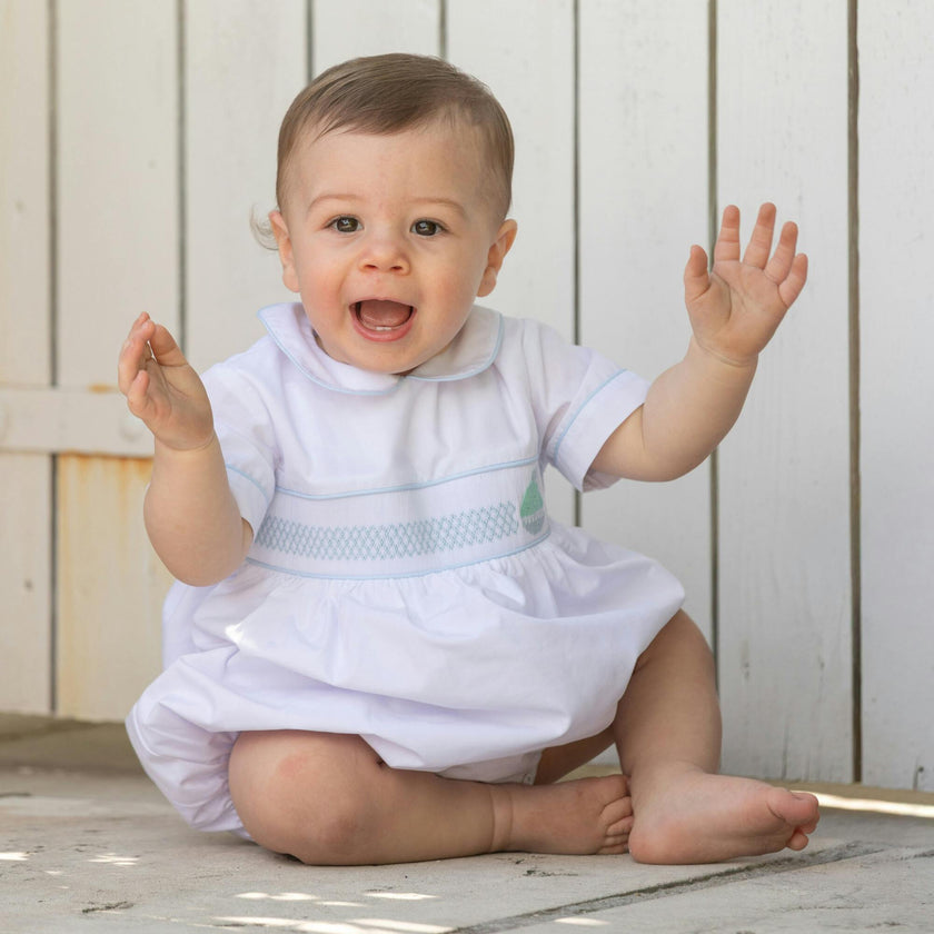 Charlie Bubble in Smocked Sailboats
