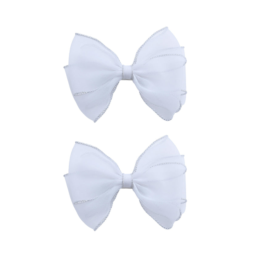 Tulle Glitter Bow Hir Clip Set