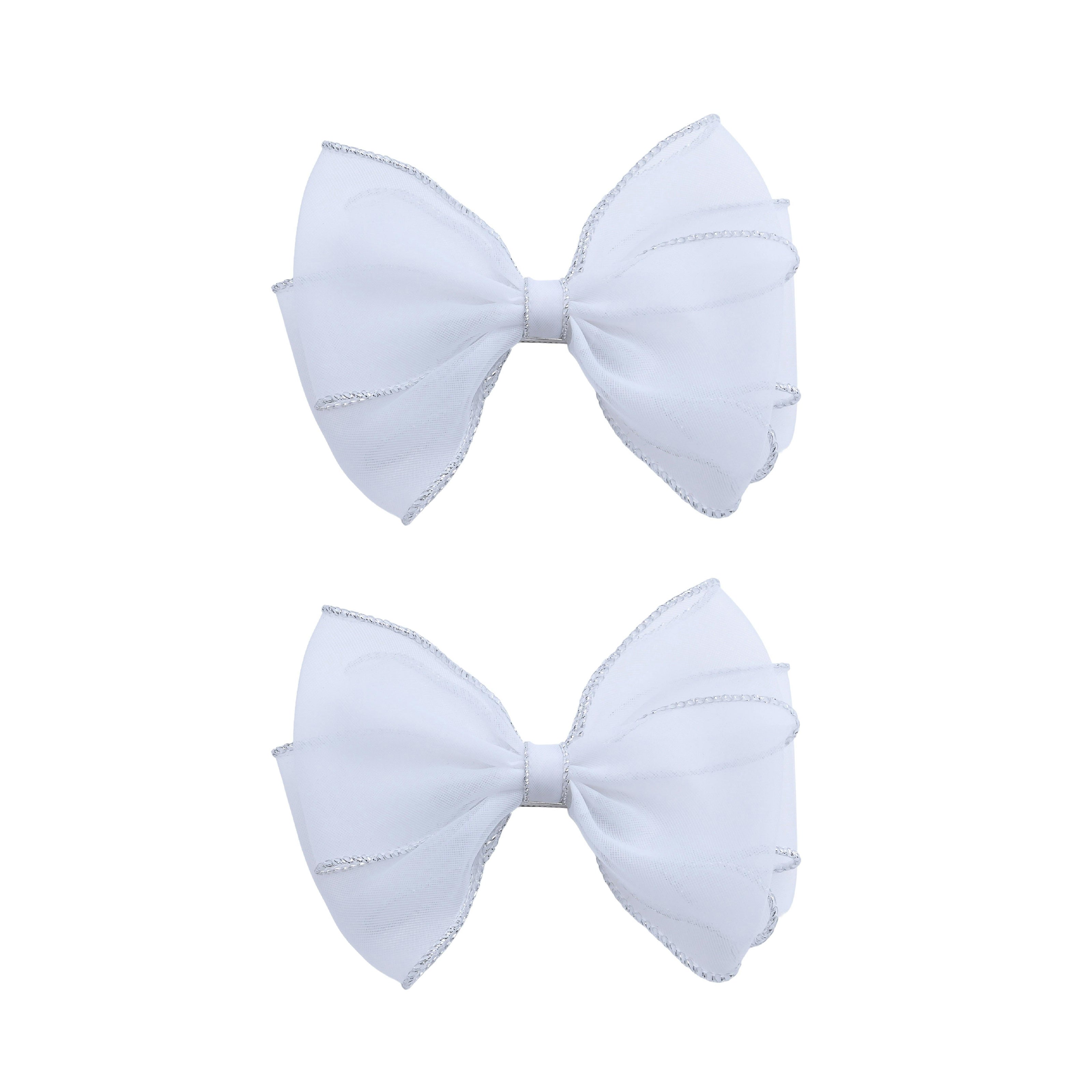 Tulle Glitter Bow Hir Clip Set