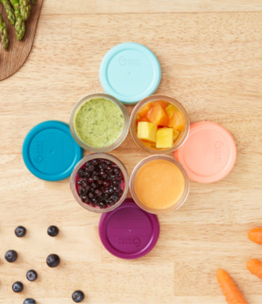 Glass Babybols Baby Food Storage Containers (Airtight, Leakproof Meal Prep Bowls)