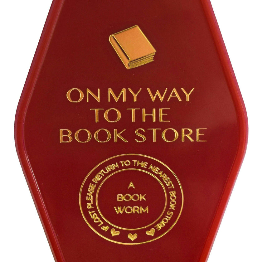 On My Way To The Book Store Keychain
