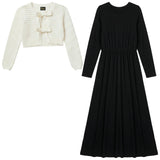 Eyelet Bow Robe Set