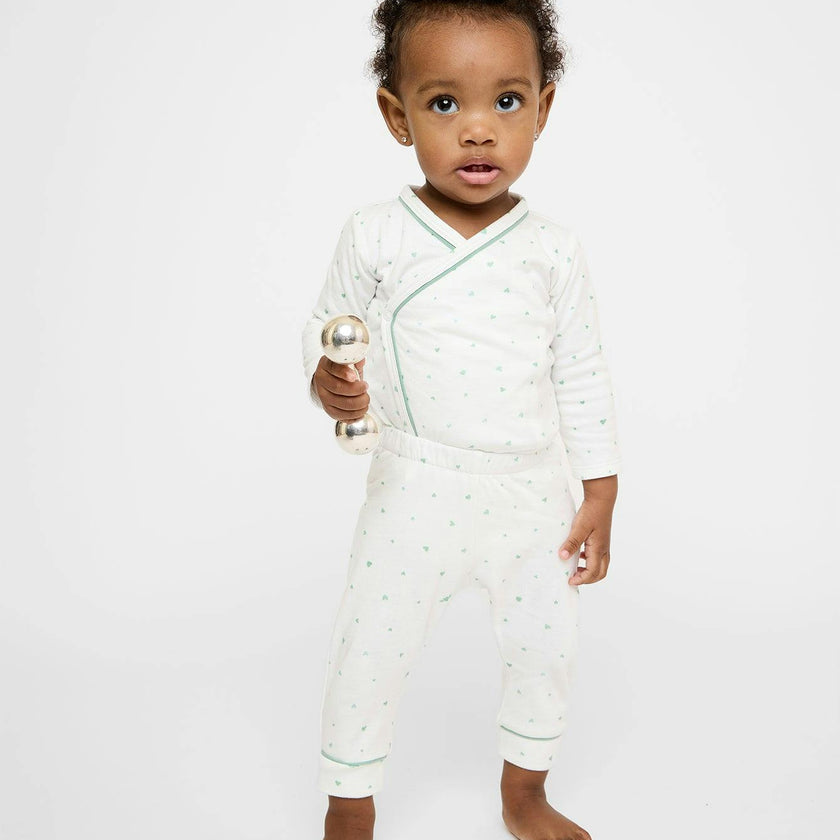 Crossbody One-piece, Seafoam Hearts