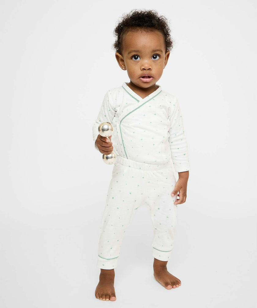 Crossbody One-piece, Seafoam Hearts