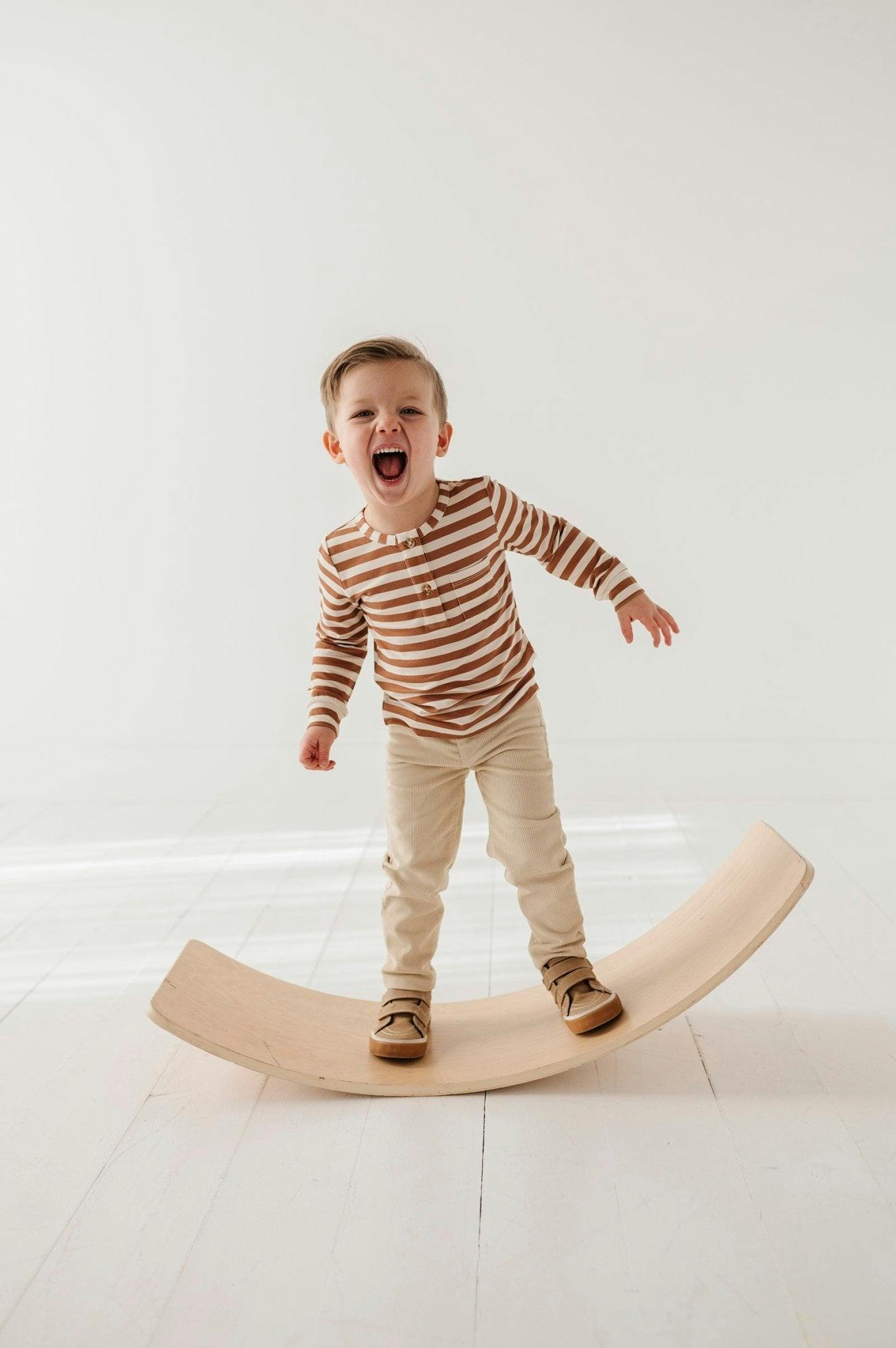Boy's Long Sleeve Henley Shirt