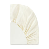 Mini Crib Sheet in GOTS Certified Organic Brushed Cotton in Ivory