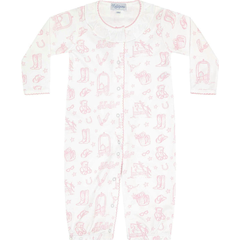 Pink Lone Star Toile Converter Gown