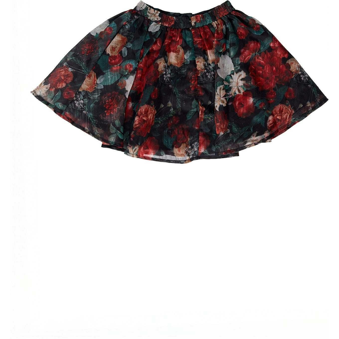 Mini Vanessa Skirt in Midnight Roses