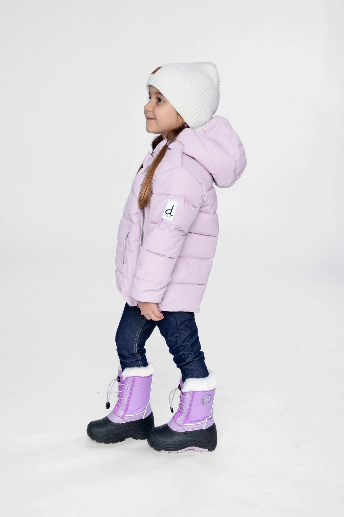 Winter Jacket Adapted For Car Seats Lavender