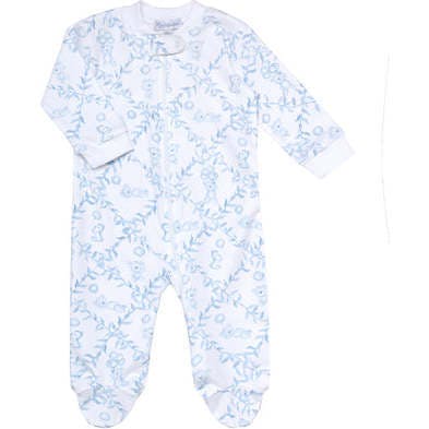 Blue Bears Trellace Zipper Footie