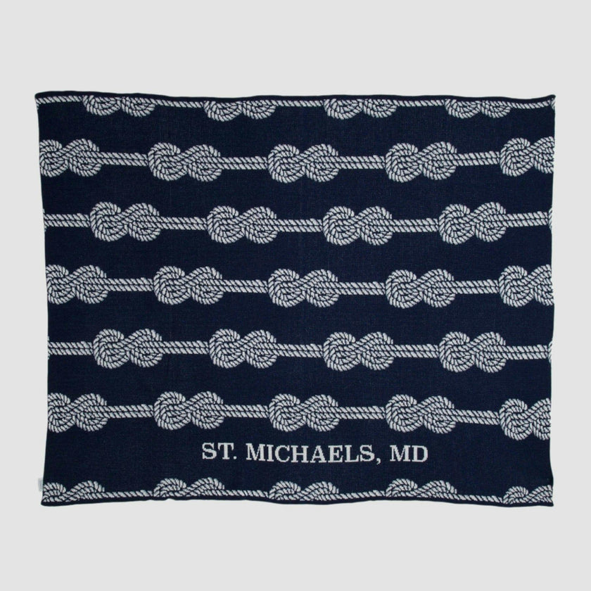 Custom Personalized Sustainable Knit Throw Blanket - Rope