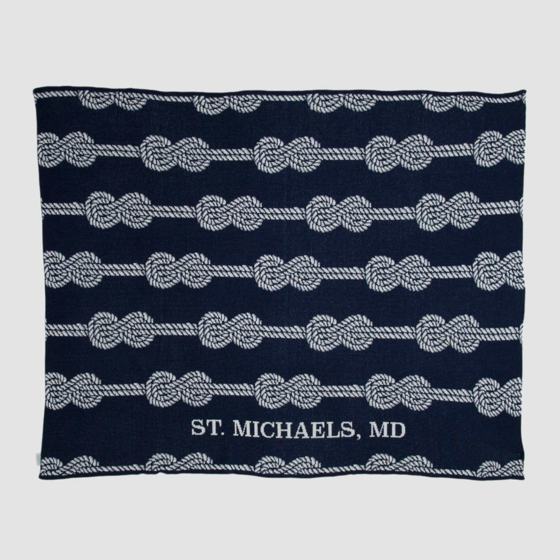 Custom Personalized Sustainable Knit Throw Blanket - Rope