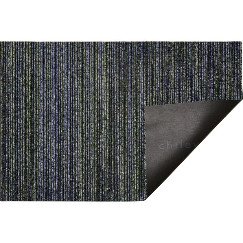 Skinny Stripe Shag Floor Mat, Forest