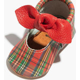 Ebony Knotted Bow Baby Shoe