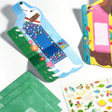 Tiny Tadas! Note Cards and Sticker Set - Playful Pups - 6 Cards Envelopes