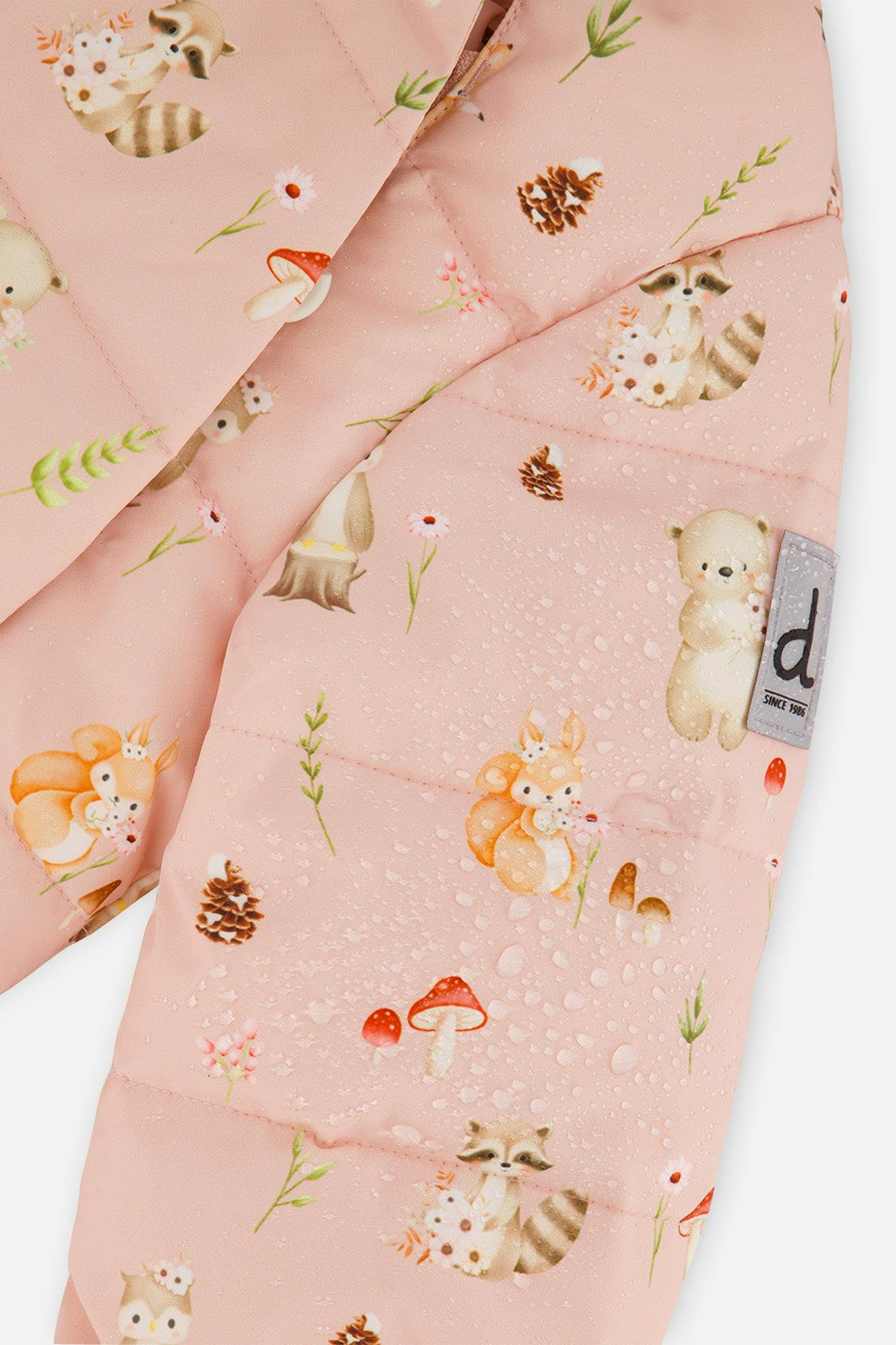 Baby Two Piece Snowsuit Pink Animal Print