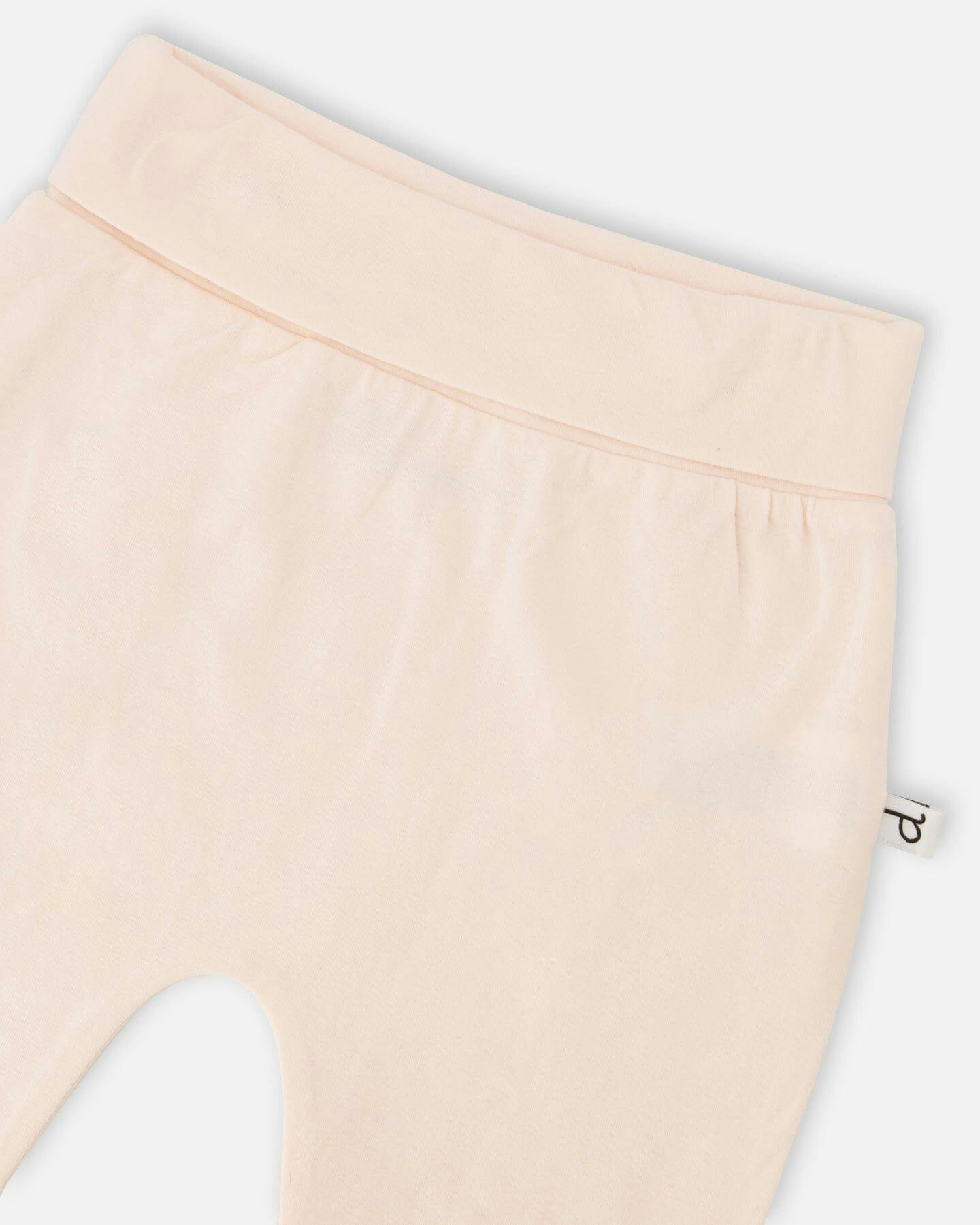 Organic Cotton Jersey Evolutive Pants Peach