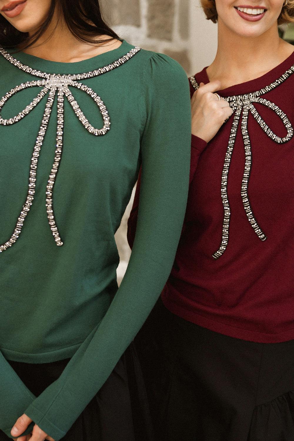 Rhodes Sweater in Emerald