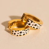 Leopard Chunky Huggie Hoop Earrings