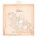 Crystal Pearl and Ivory Floral Hair Comb