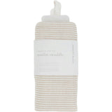 Organic Cotton Muslin Swaddle Blanket - Sand Stripe